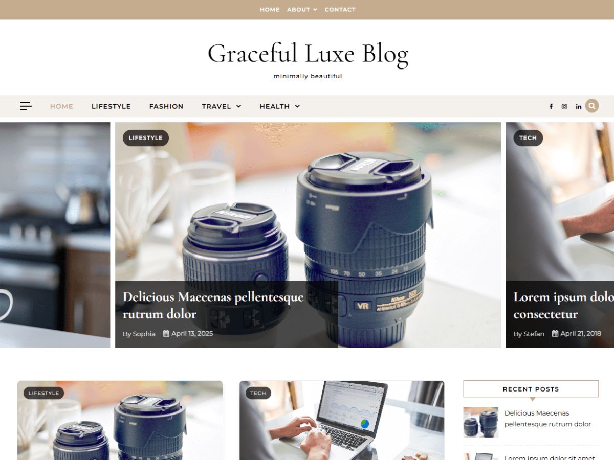 Graceful Luxe Blog theme screenshot