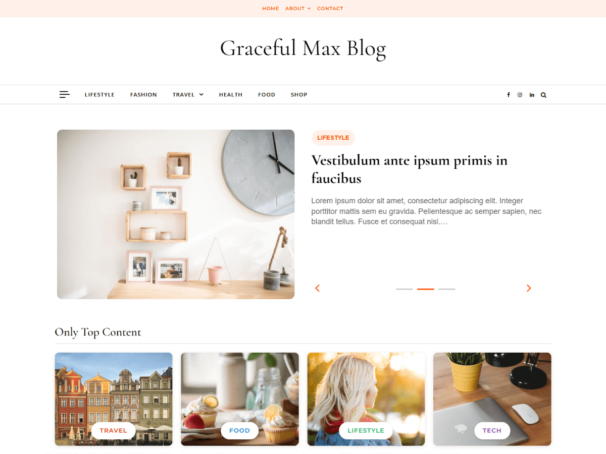 Graceful Max Blog theme screenshot