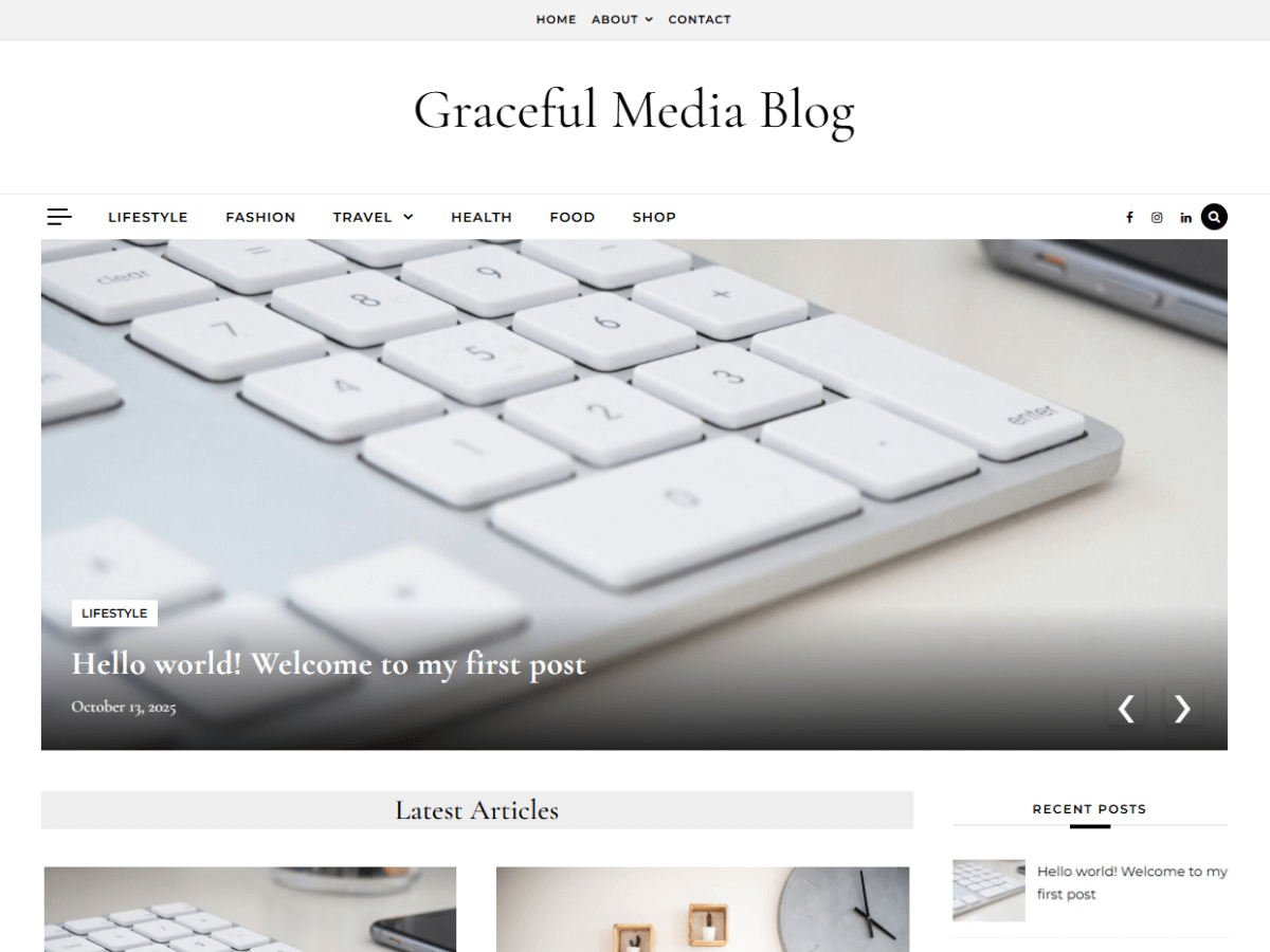 Graceful Media Blog theme screenshot