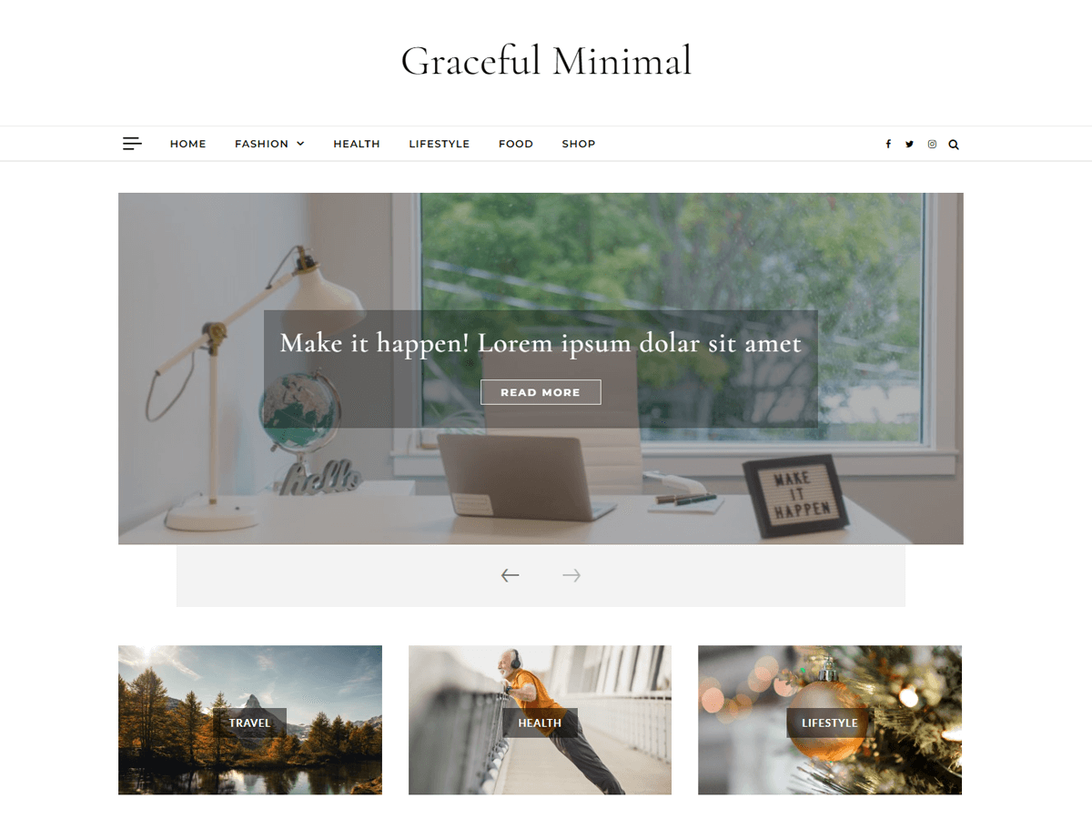 Graceful Minimal theme screenshot