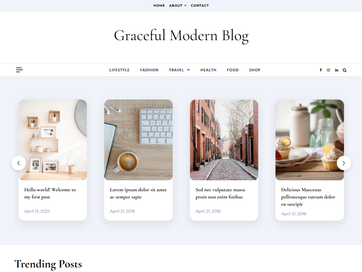 Graceful Modern Blog theme screenshot