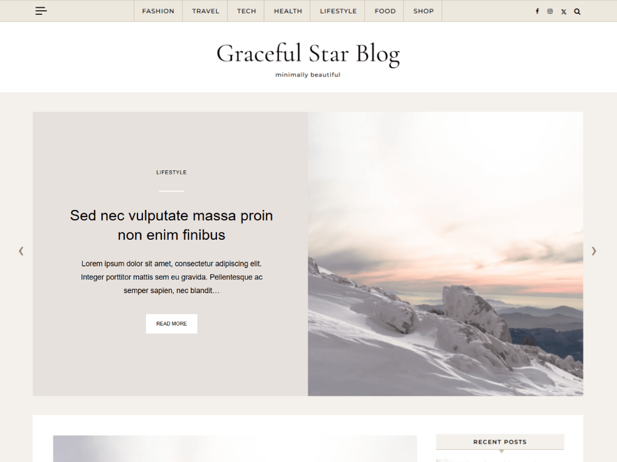Graceful Star Blog theme screenshot