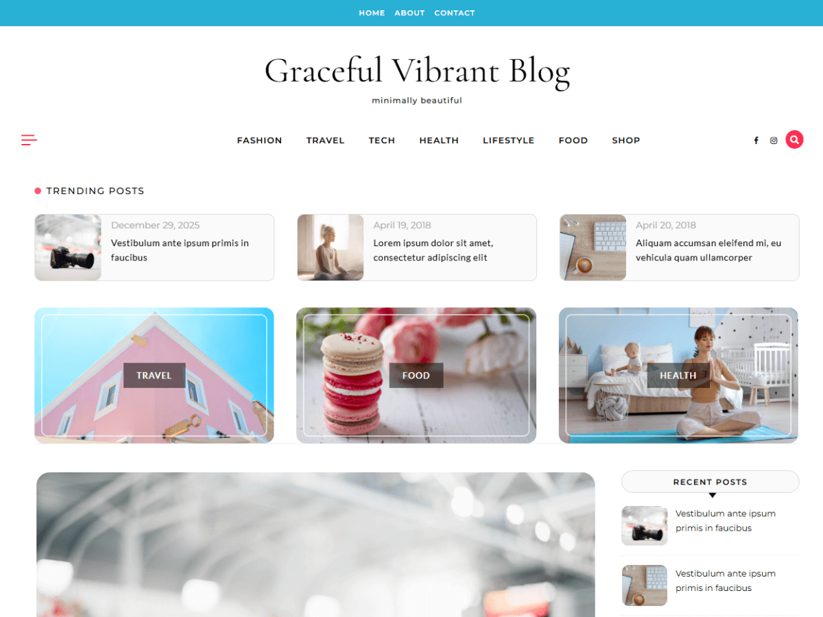 Graceful Vibrant Blog theme screenshot