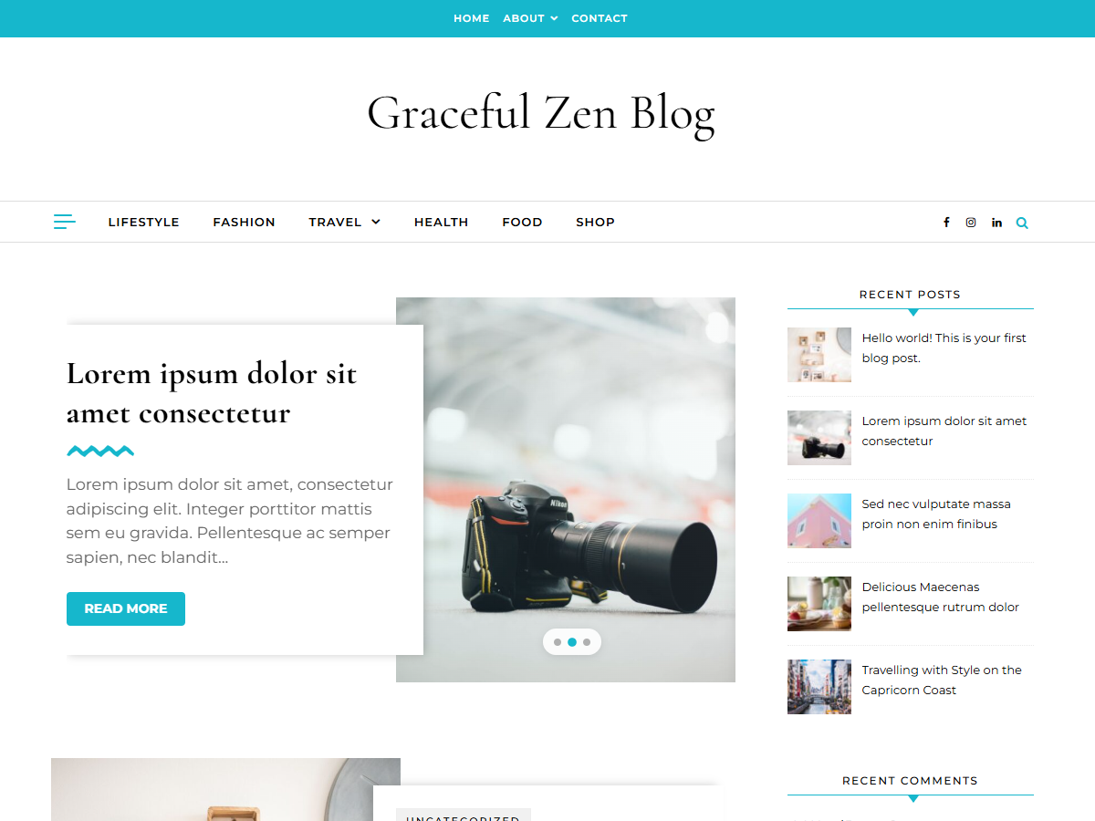 Graceful Zen Blog theme screenshot