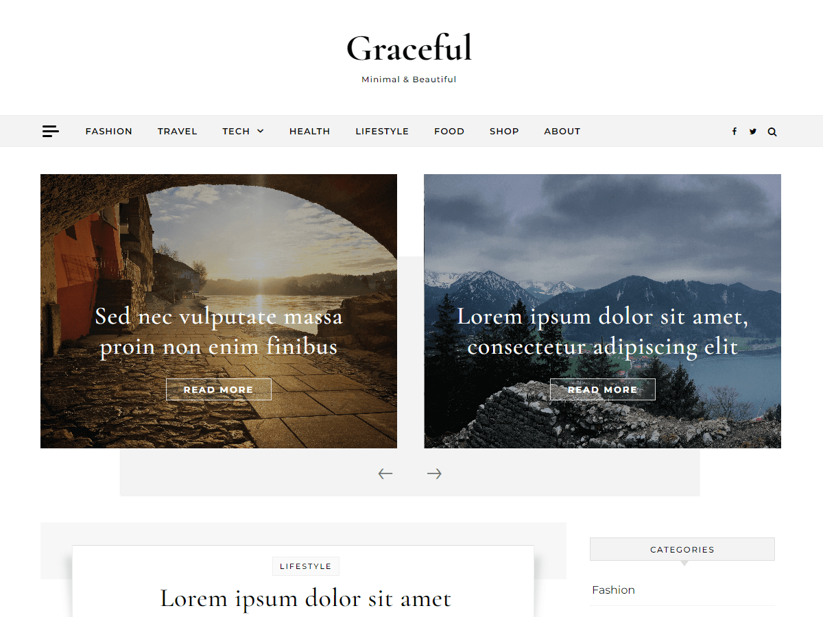 Graceful theme screenshot