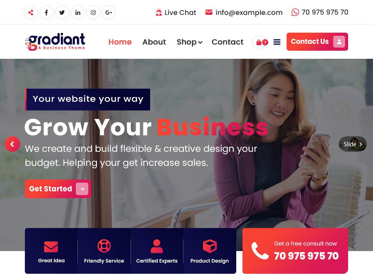 Gradiant theme screenshot
