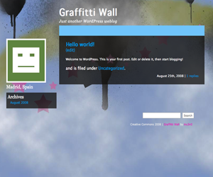 Graffitti Wall theme screenshot
