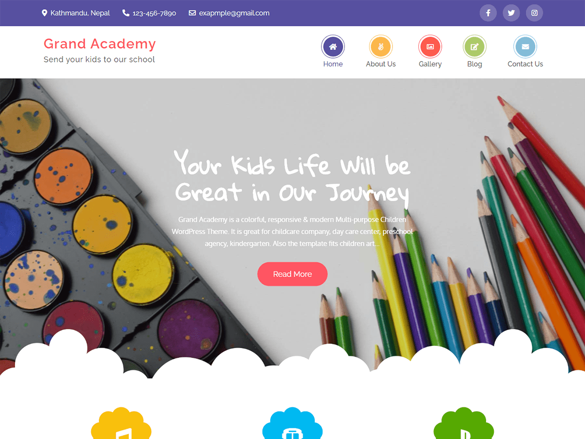 Grand Academy theme screenshot