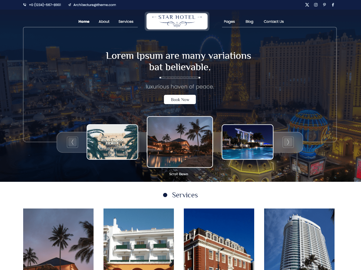 Grand Hotel theme screenshot