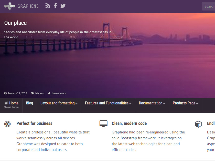 Graphene theme screenshot