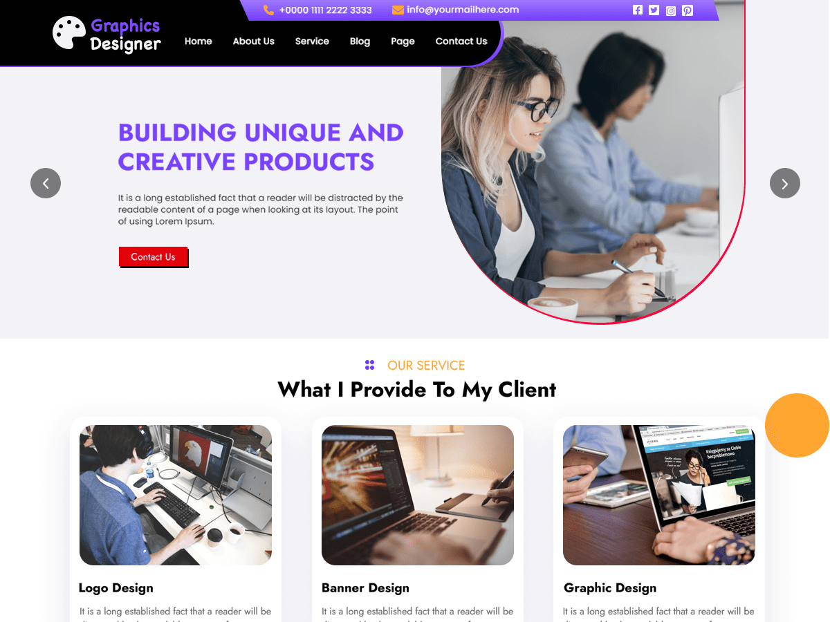Graphics Designer theme screenshot