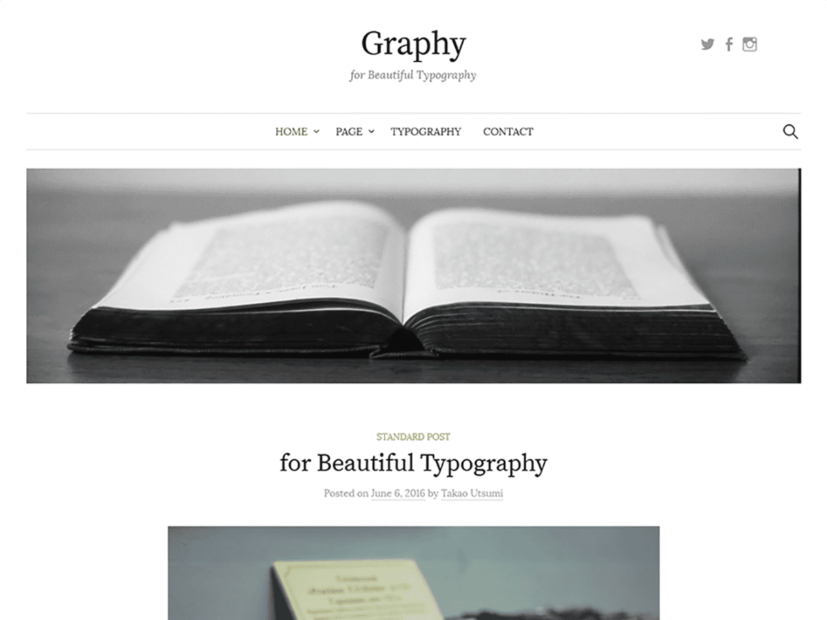 Graphy theme screenshot