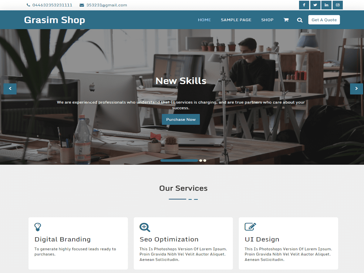 Grasim Shop theme screenshot