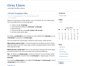 Gray Lines theme screenshot