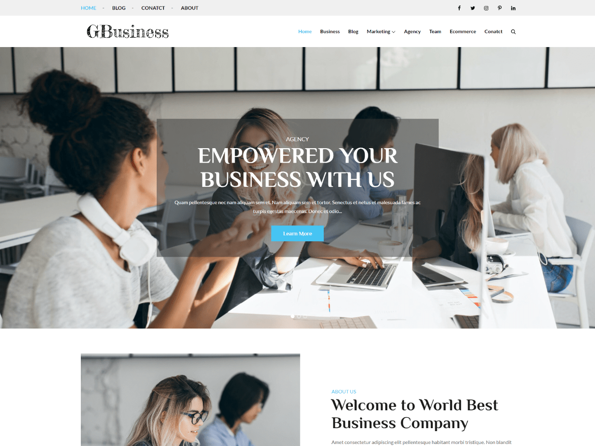 Great Business theme screenshot