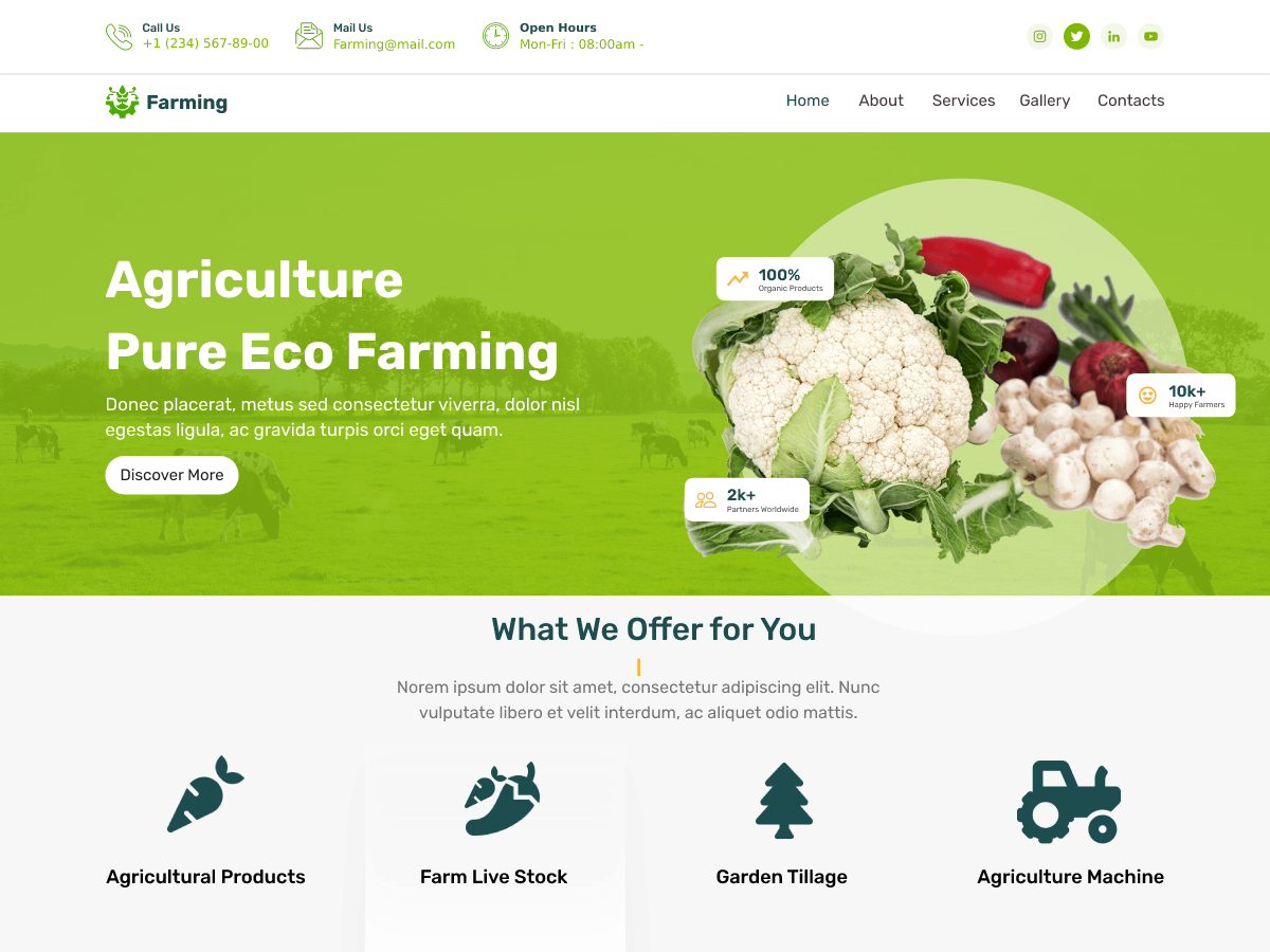 Green Agro Landscaping theme screenshot