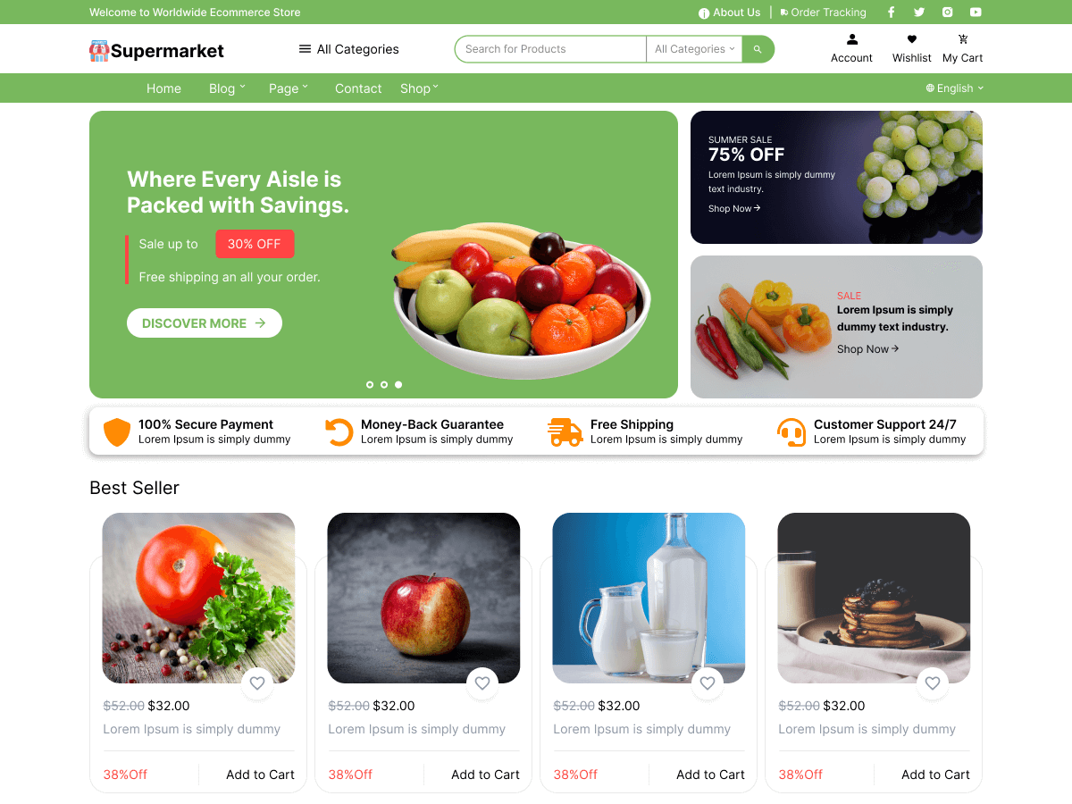 Green Grocer theme screenshot