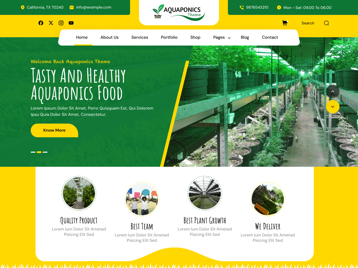 Green Vegetable Store theme screenshot