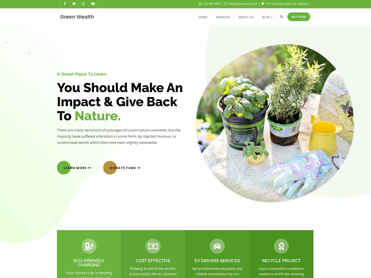 Green Wealth theme screenshot