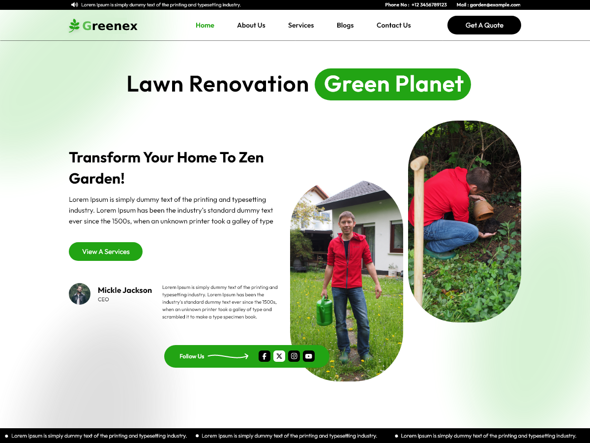 Greenex theme screenshot