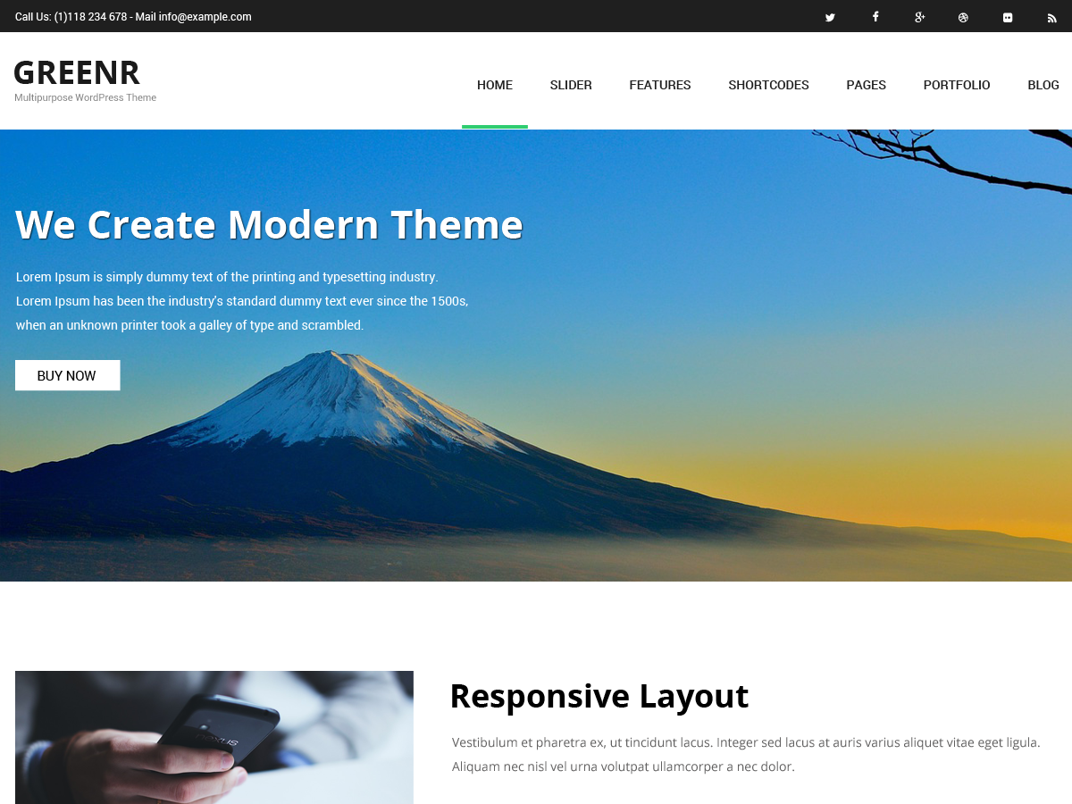 Greenr theme screenshot