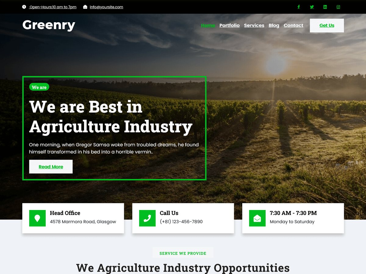 Greenry theme screenshot