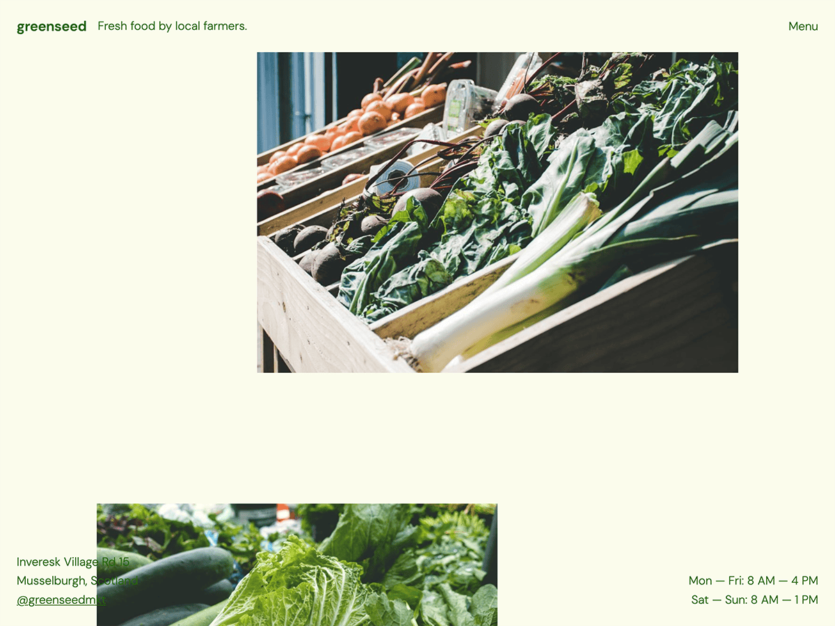 Greenseed theme screenshot