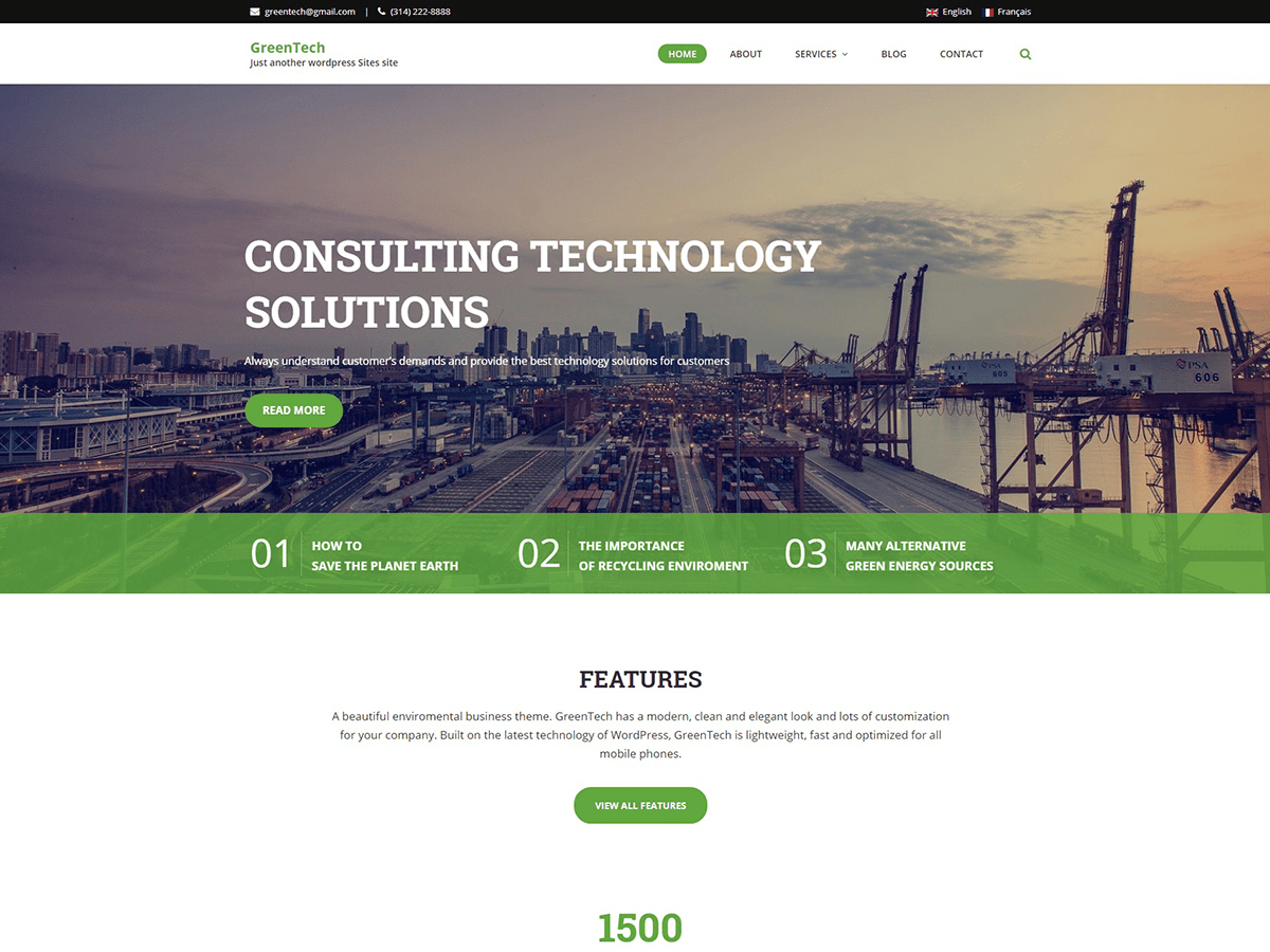 GreenTech Lite theme screenshot