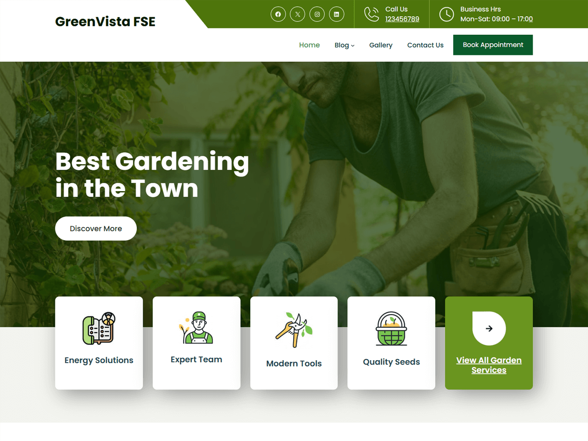GreenVista FSE theme screenshot