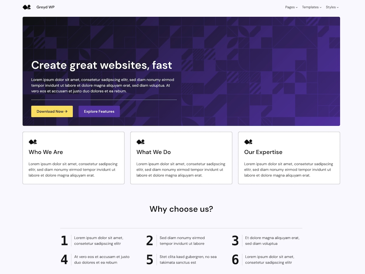 Greyd WP theme screenshot