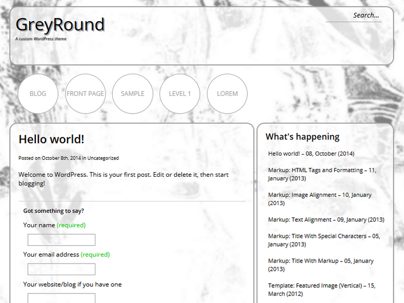 GreyRound theme screenshot