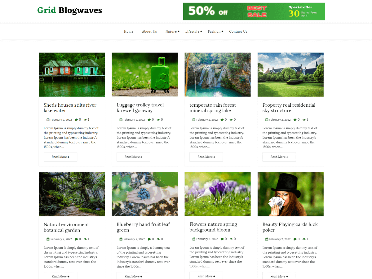 Grid Blogwaves theme screenshot