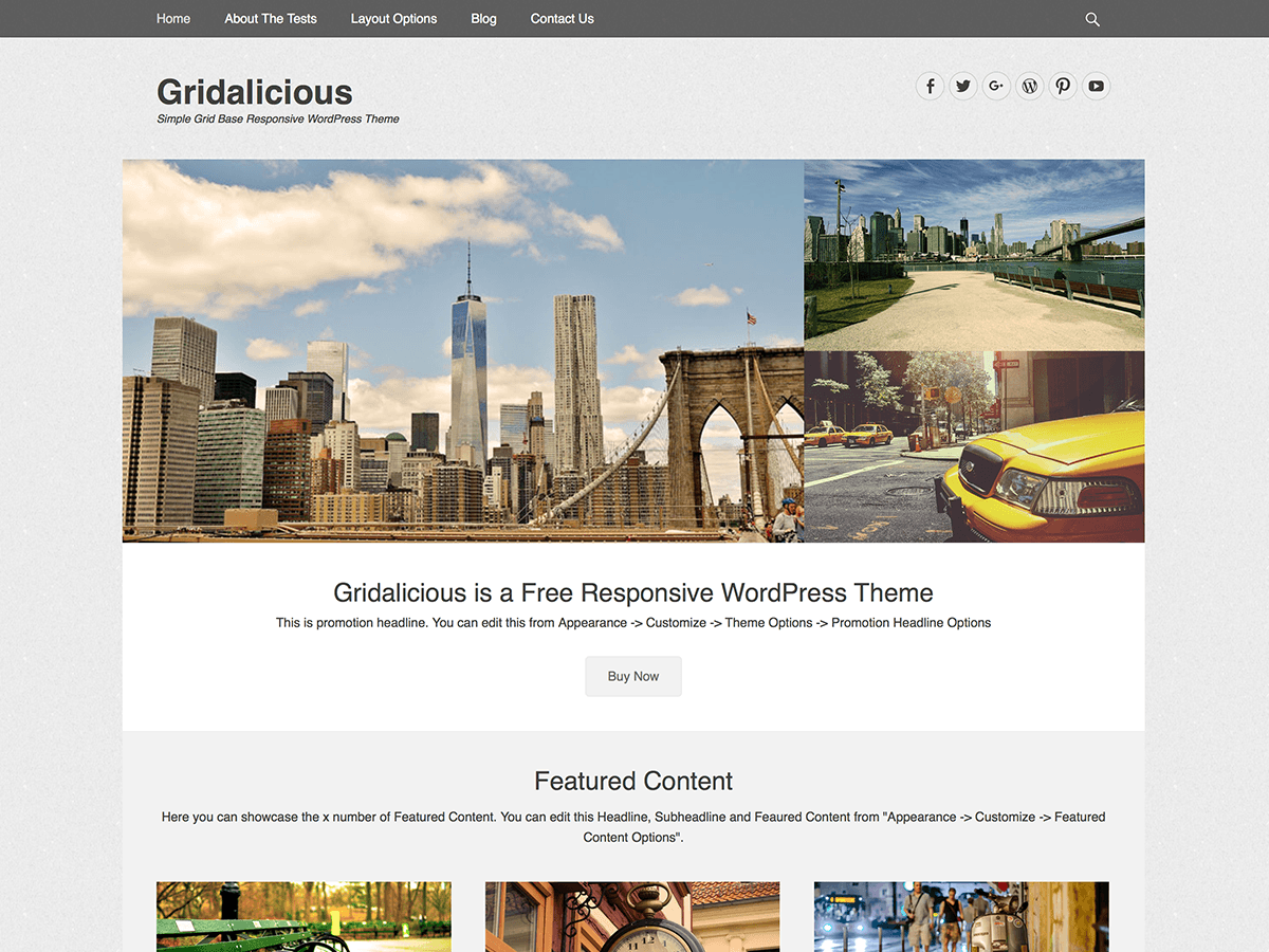 Gridalicious theme screenshot