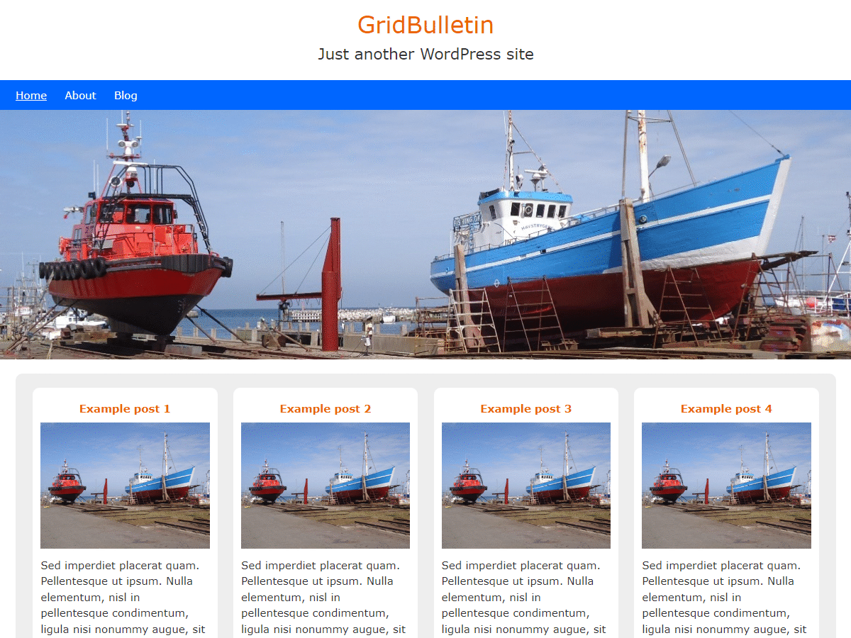 GridBulletin theme screenshot