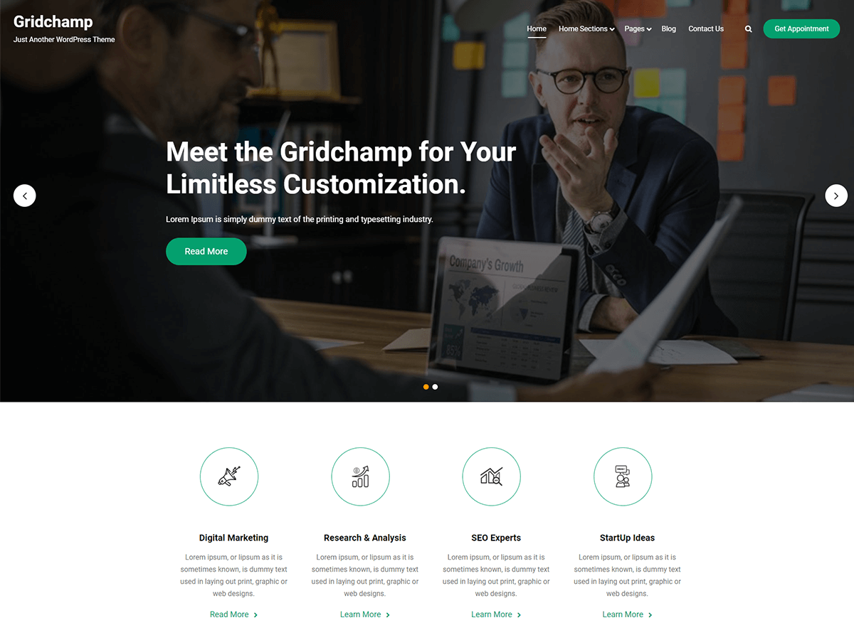 Gridchamp theme screenshot