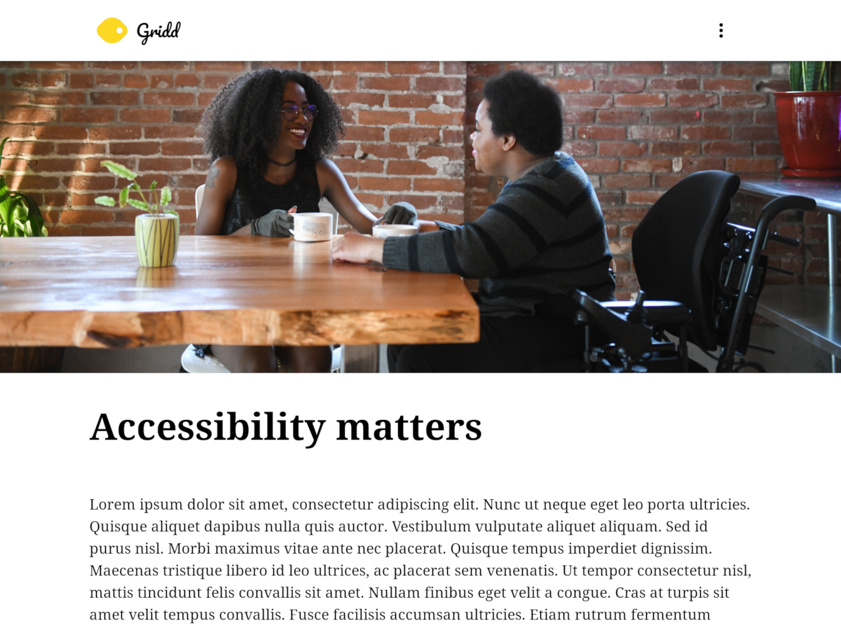 Gridd theme screenshot