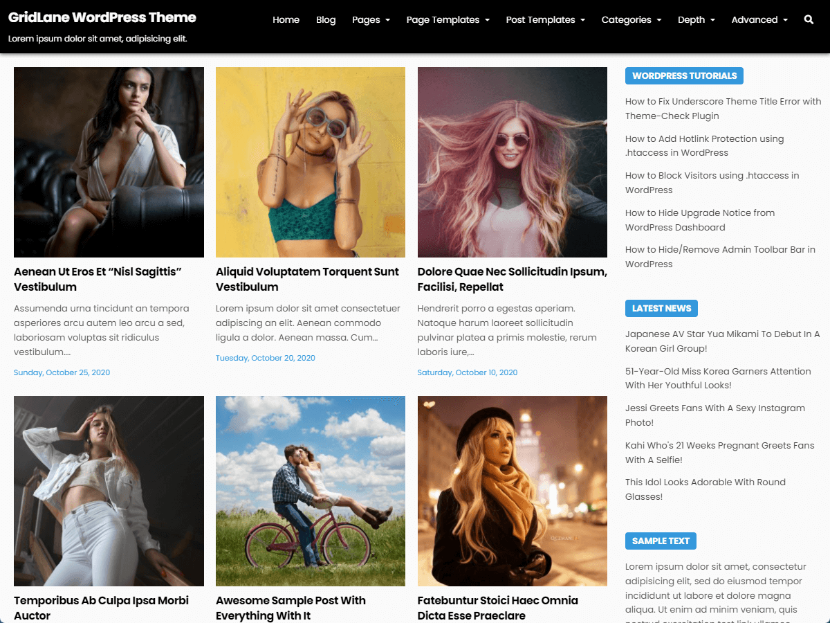 GridLane theme screenshot
