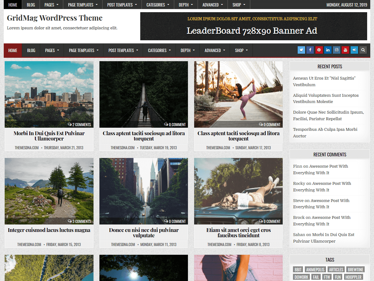 GridMag theme screenshot
