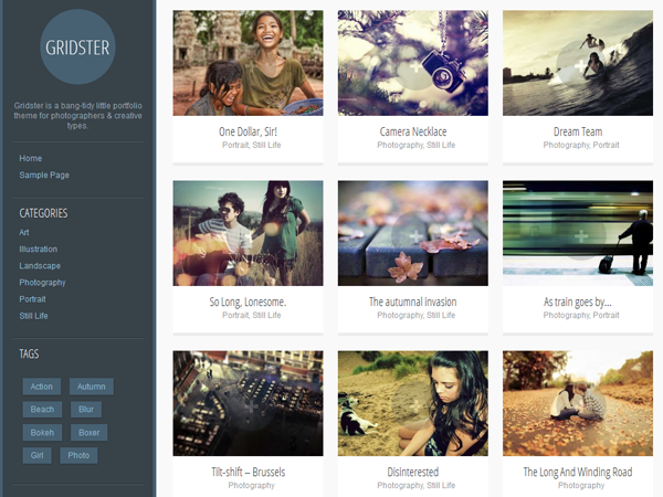 Gridster-Lite theme screenshot