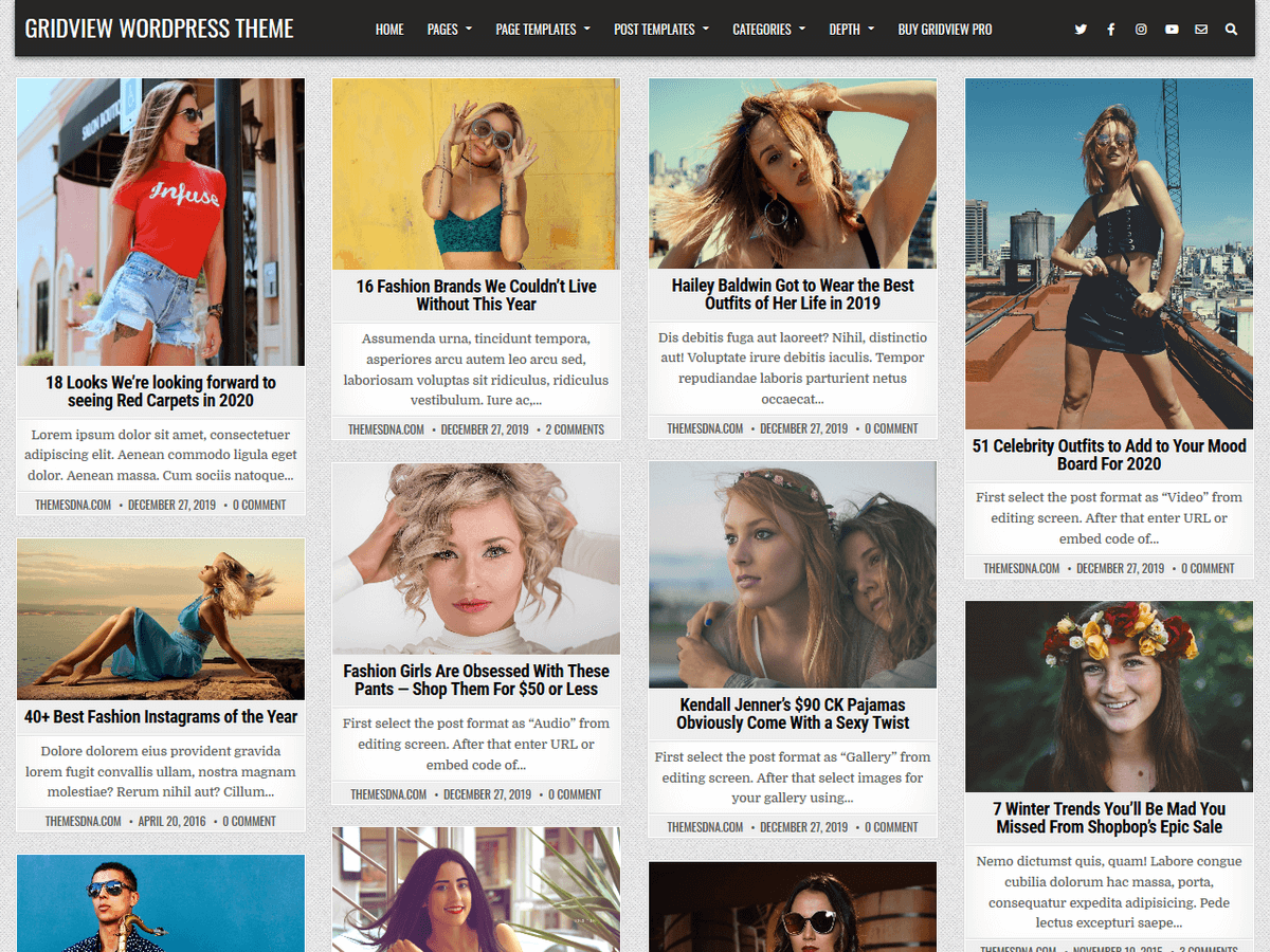 GridView theme screenshot