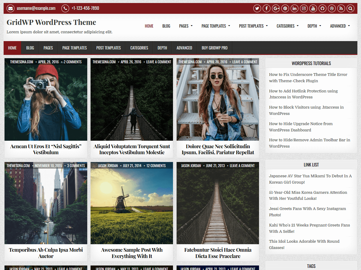 GridWP theme screenshot