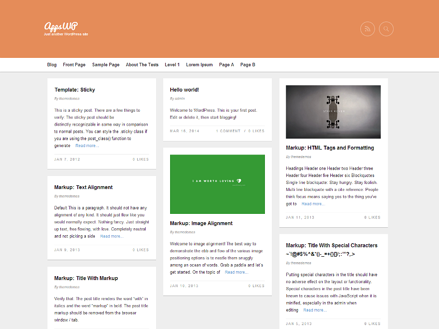 Gridz theme screenshot