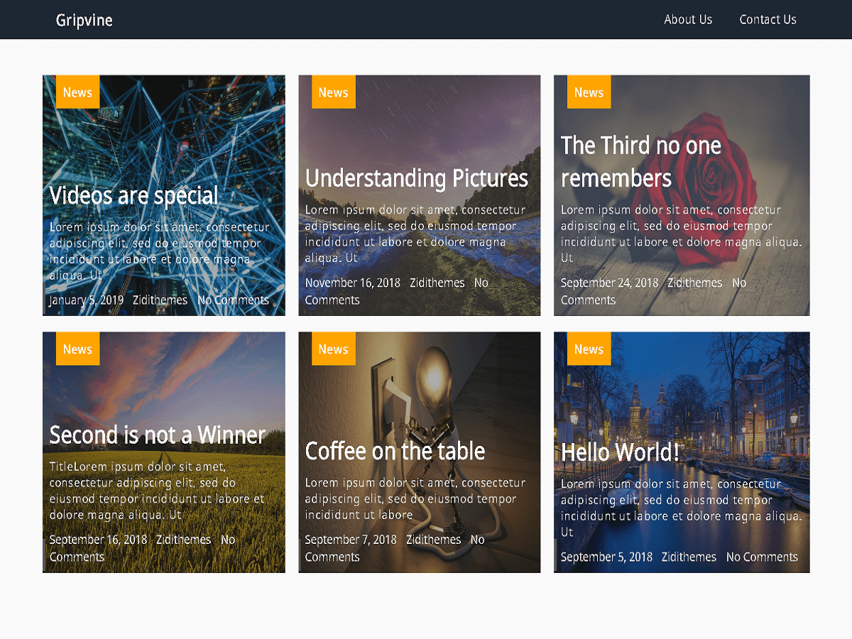 Gripvine theme screenshot