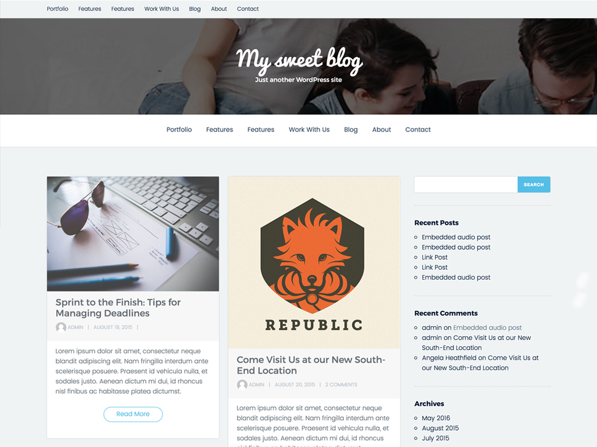 Grishma theme screenshot