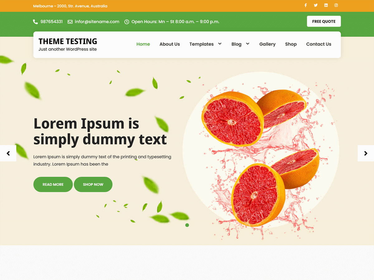 Groceem Lite theme screenshot