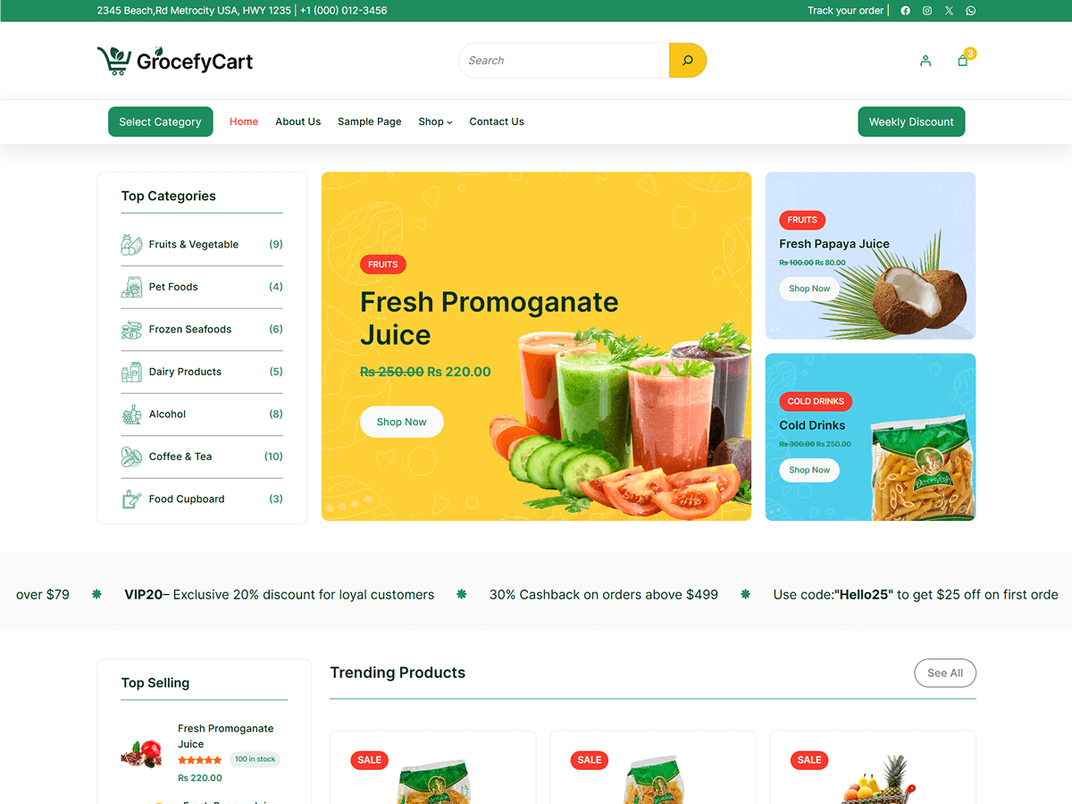 GrocefyCart theme screenshot