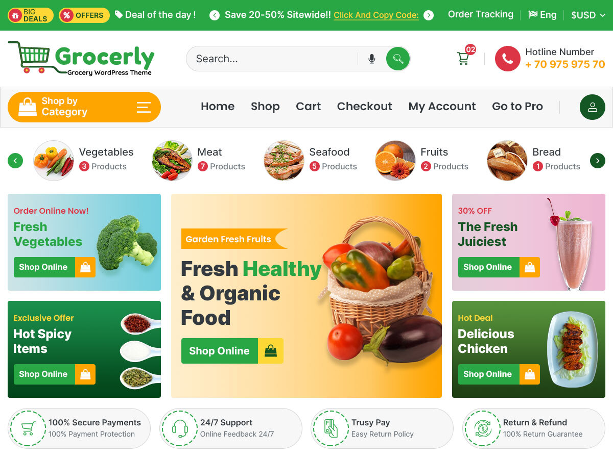 Grocerly theme screenshot