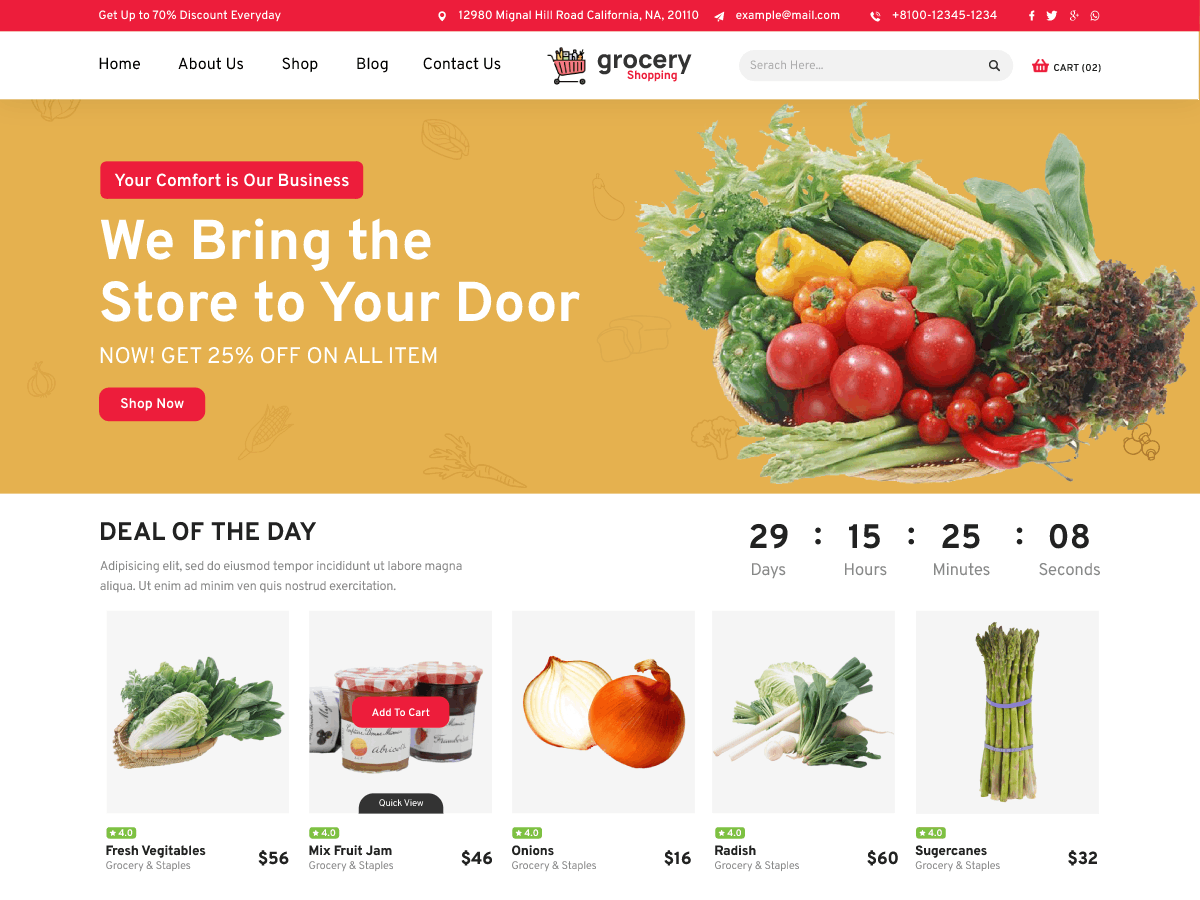 Grocery Shopping theme screenshot