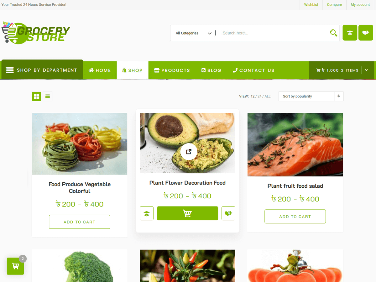 Grocery Store theme screenshot