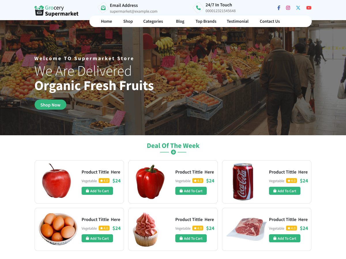 Grocery Supermarket Chain theme screenshot